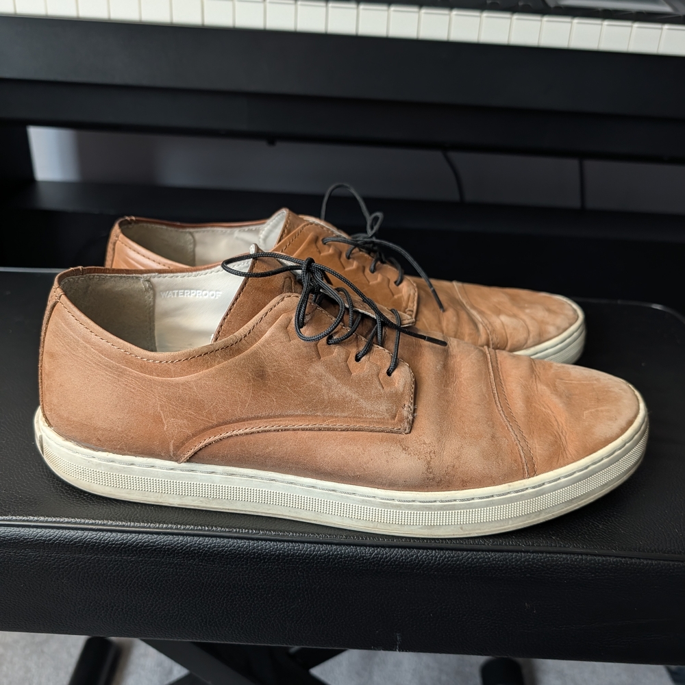 Sorel Men’s‎ Size 10.5 Caribou Mod Cap Toe Sneakers Waterproof Leather Brown